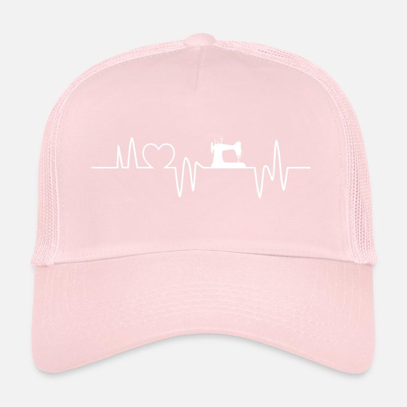 Heart Rhythm Seamstress Sewing Machine Trucker Cap