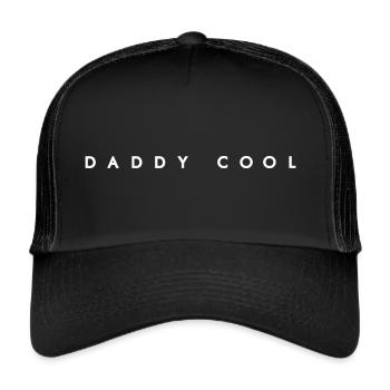 DADDY COOL - Vater Geschenkidee - Trucker Cap - Schwarz/Schwarz - Vorne