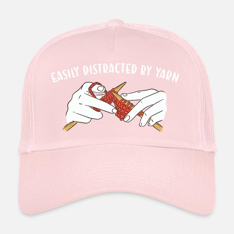Easily Distracted By Yarn Knitting Trucker Cap