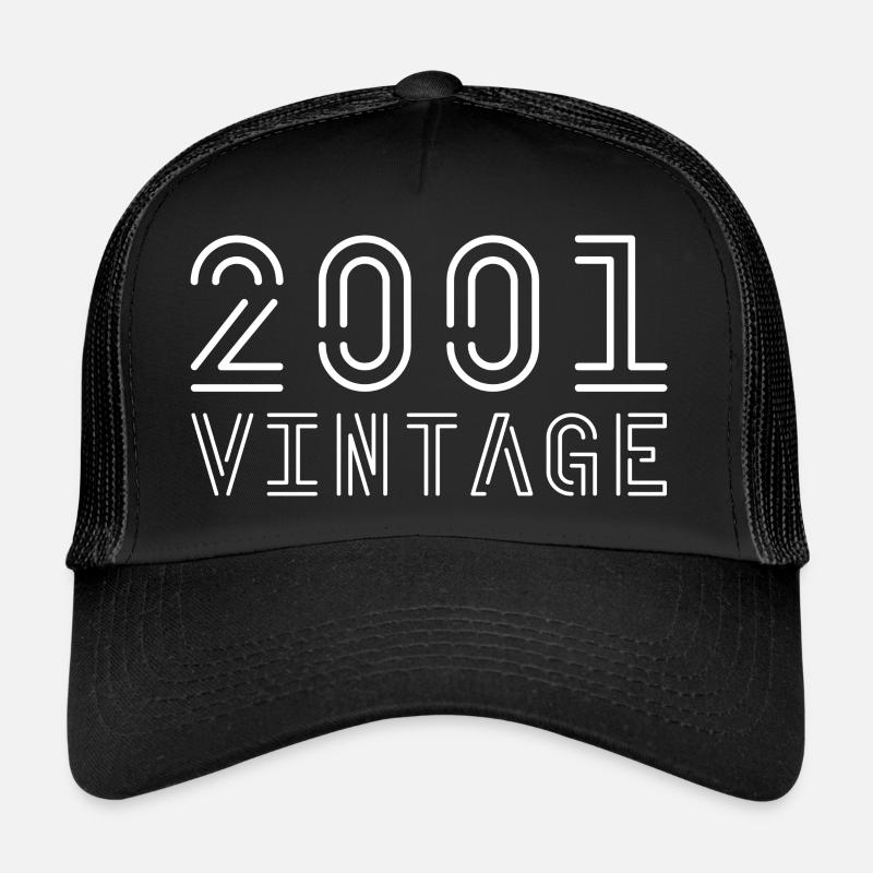 2001 millésime 2001 anniversaire 2001 rétro Casquette trucker 