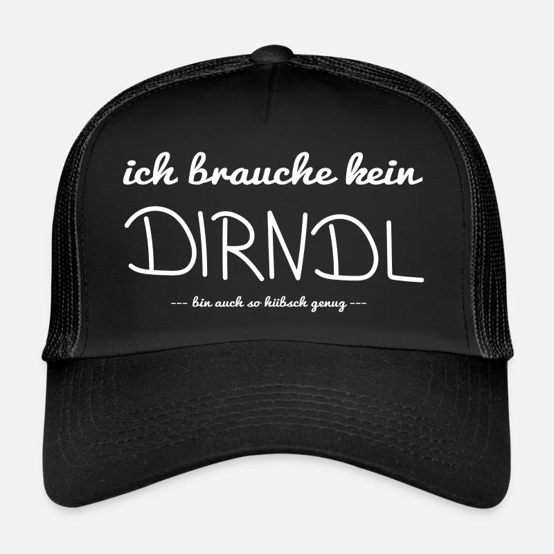 Dirndl - Casquette trucker  - noir/noir