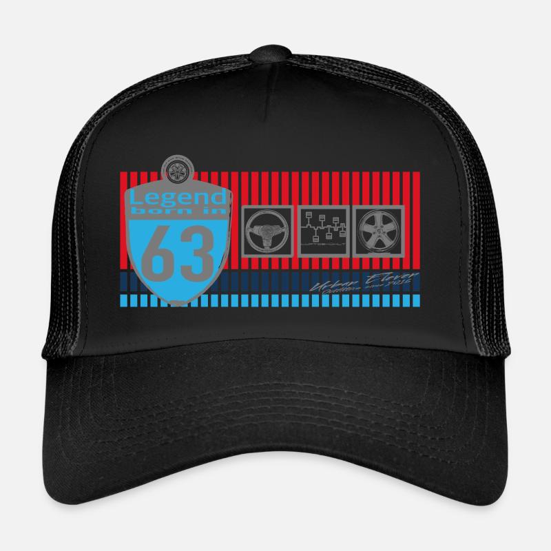 Legend Born In - Trucker Cap - Schwarz/Schwarz