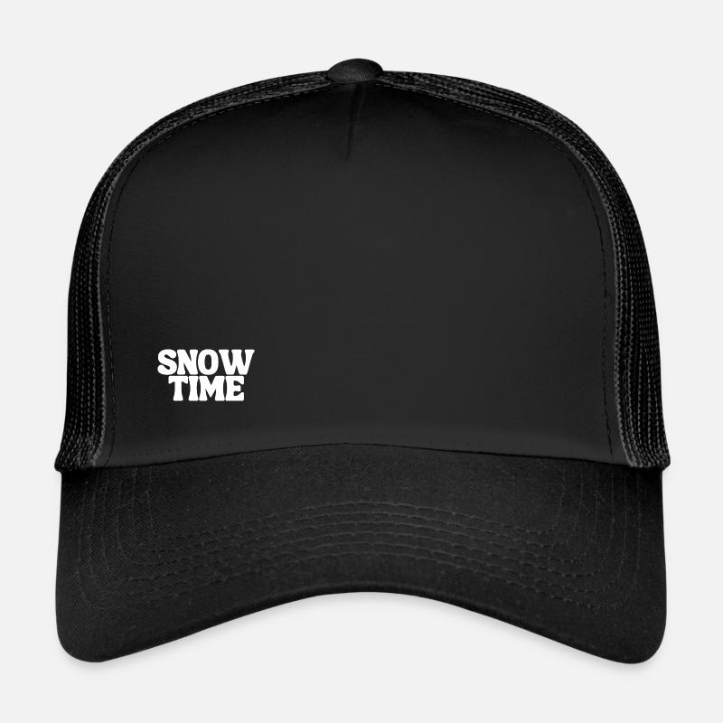 SCHNEEZEIT WINTERSAISON SKI SCHNEE - Trucker Cap - Schwarz/Schwarz