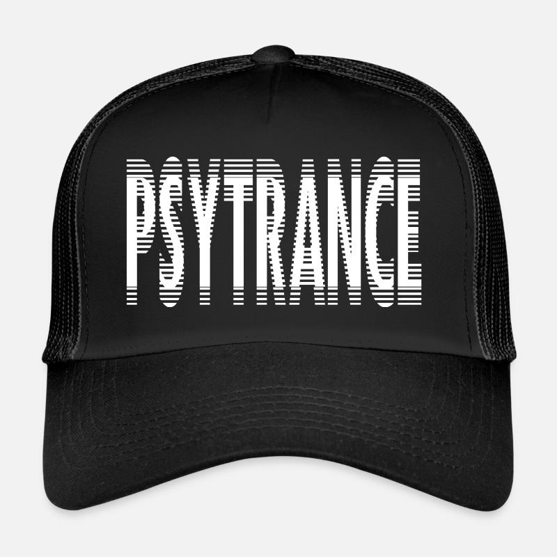 PSYTRANCE - Trucker Cap - Schwarz/Schwarz