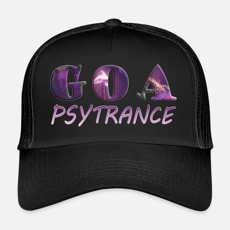 GOA Psytrance Schrift Design - Musik Trucker Cap