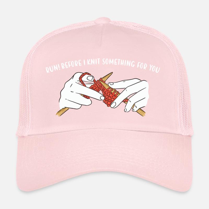 Run! Before I Knit Something For You Knitting Trucker Cap