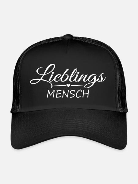 Lieblings Mensch - Trucker Cap - Schwarz/Schwarz