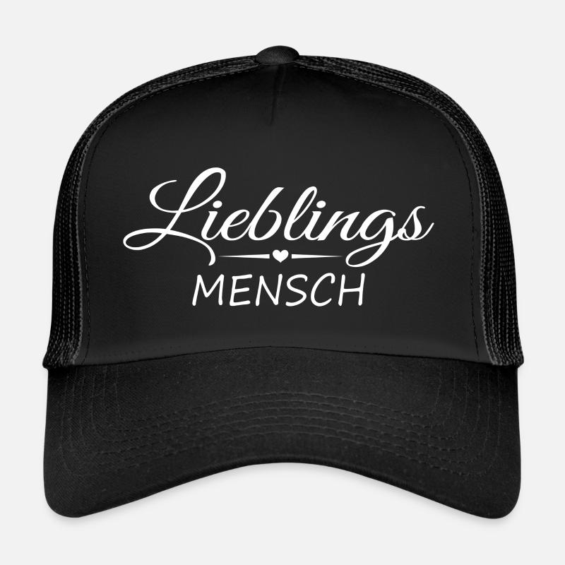 Lieblings Mensch - Trucker Cap - Schwarz/Schwarz