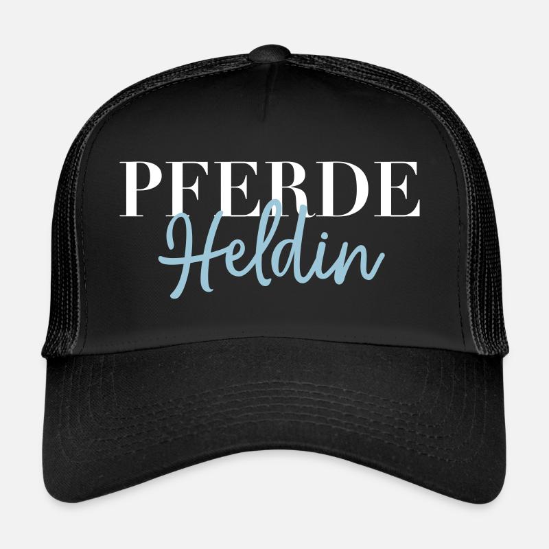 Pferdeheldin Pferd Reiten - Trucker Cap - Schwarz/Schwarz