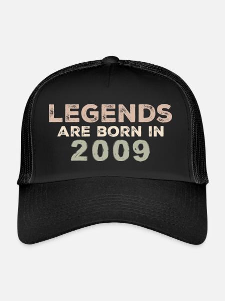 Légendes 2009 Vintage rétro anniversaire Original - Casquette trucker  - noir/noir - Devant