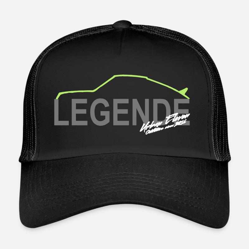 Legende Luftgekühlt - Trucker Cap - Schwarz/Schwarz