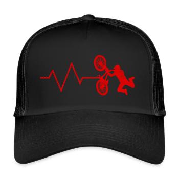 Mountain Bike Bike Rider Mountain Biking - Trucker Cap - black/black - Front