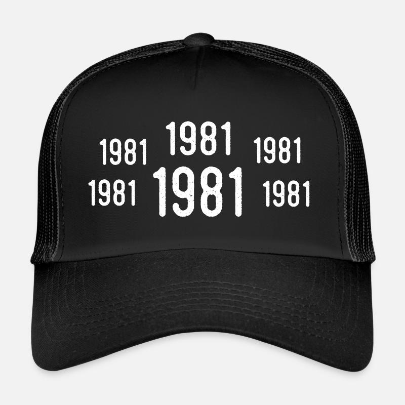 Retro 1981 Birthday 1981 Vintage Gift 1981 Trucker Cap