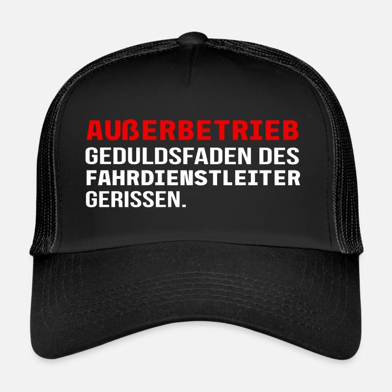 Fahrdienstleiter und Eisenbahner Sprüche - Trucker Cap - Schwarz/Schwarz