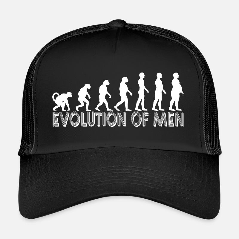 Evolution des hommes - Pour les hommes au ventre en blanc Casquette trucker 