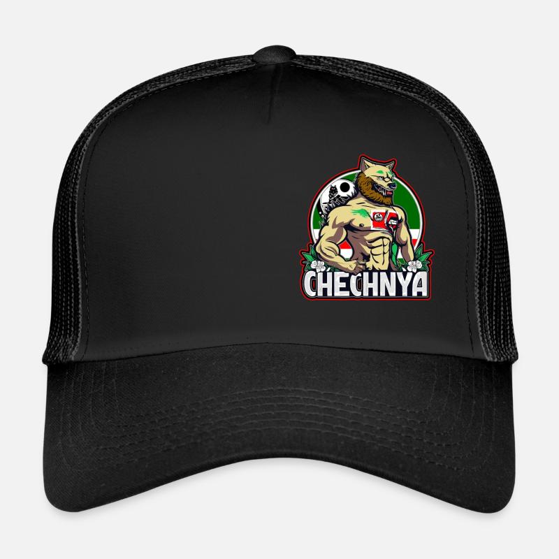 chechen borz, Chechnya Flag, chechen flag, chechen Trucker Cap