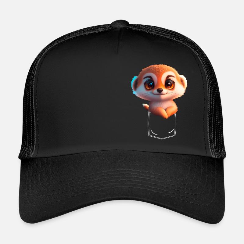 Suricate ludique dans la poche de poitrine Casquette trucker 