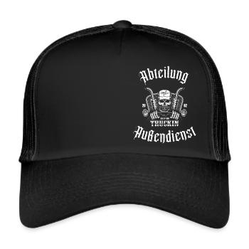 Abteilung Außendienst - Trucker Cap - Schwarz/Schwarz - Vorne