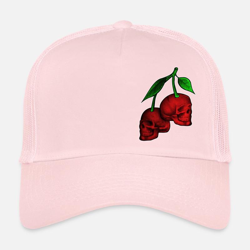 Cerise crâne crâne Skull Cherry Casquette trucker 