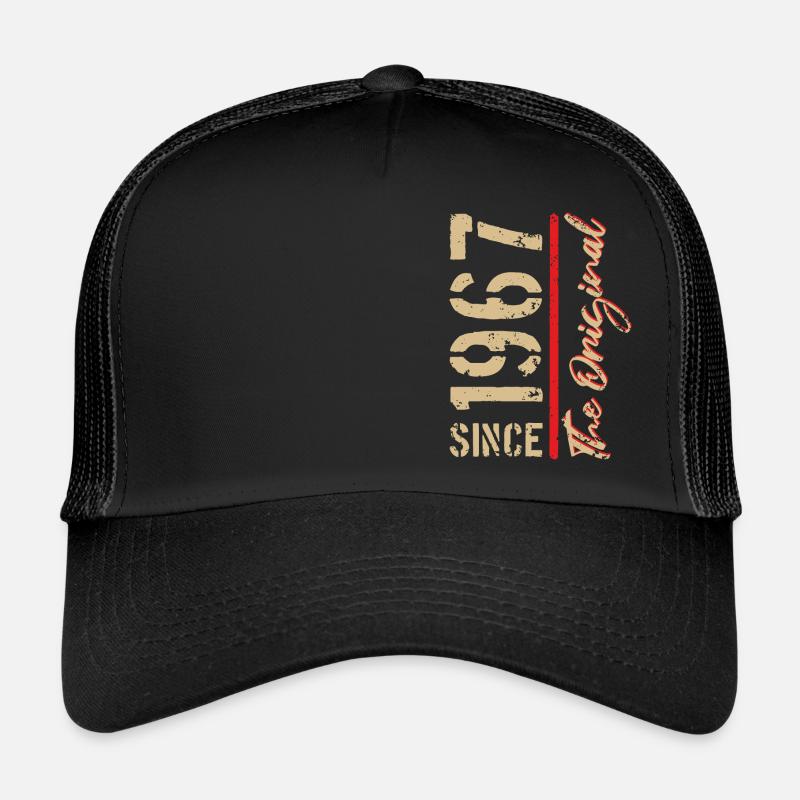 1967 L’original - Année, année de naissance - Casquette trucker  - noir/noir