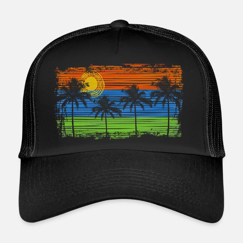 Palms & Stripes Trucker Cap