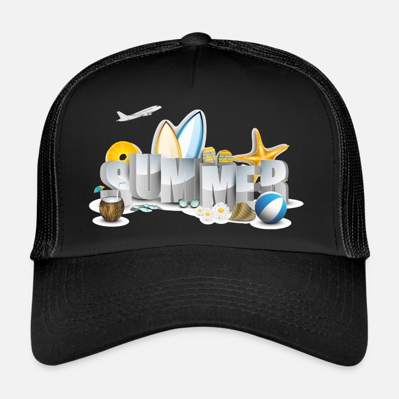 summer - Trucker Cap - Schwarz/Schwarz