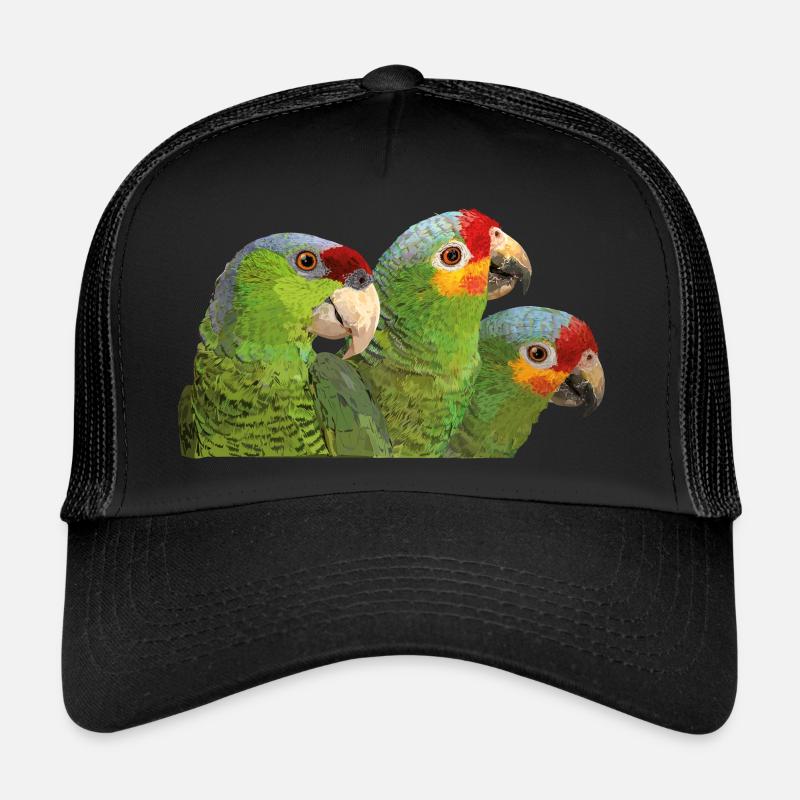Red-fronted Amazon and lilac-crowned parrot Trucker Cap