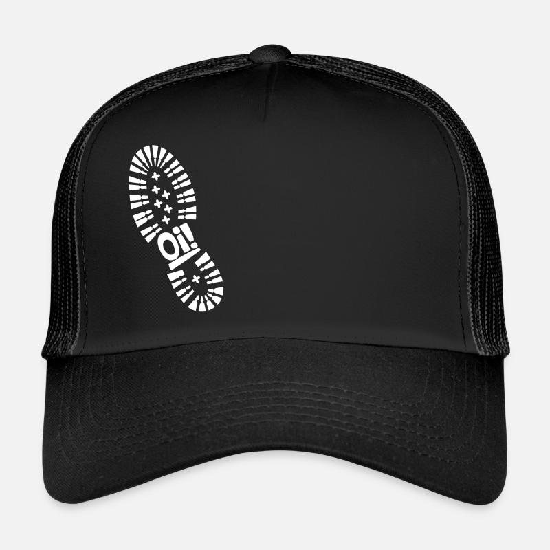 Oi! meine Stiefel! - Trucker Cap - Schwarz/Schwarz