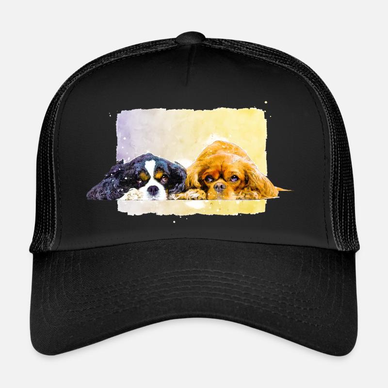 deux épagneuls cavalier mignons Casquette trucker 