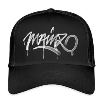 Mainz Graffiti Tag Style - Trucker Cap - Schwarz/Schwarz - Vorne
