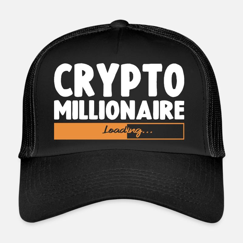 Crypto Millionaire Loading Lustige Bitcoin Ethereum Trucker Cap