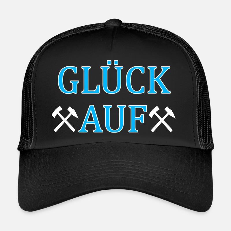 Glück auf - Trucker Cap - Schwarz/Schwarz