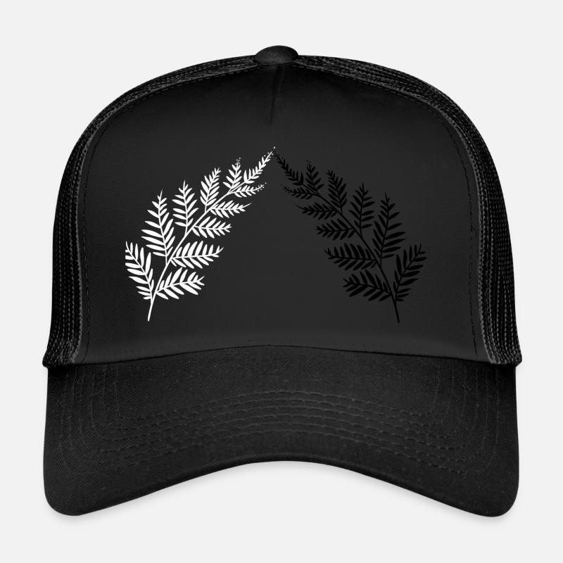 Blätter - Trucker Cap - Schwarz/Schwarz