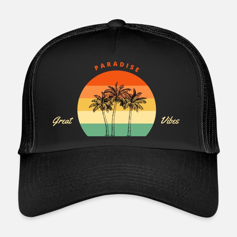 Paradis du surf - Casquette trucker  - noir/noir