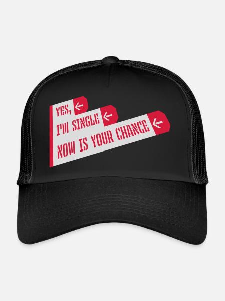 célibataire maintenant votre chance - Casquette trucker  - noir/noir - Devant