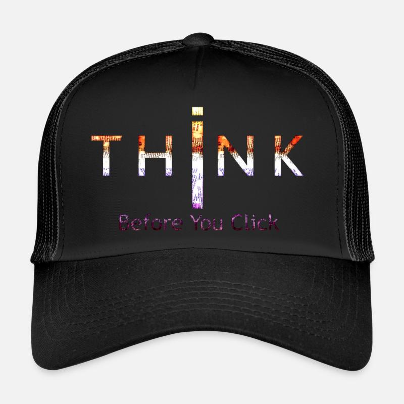Réfléchissez avant de réfléchir avant de citer mème drôle populaire Casquette trucker 