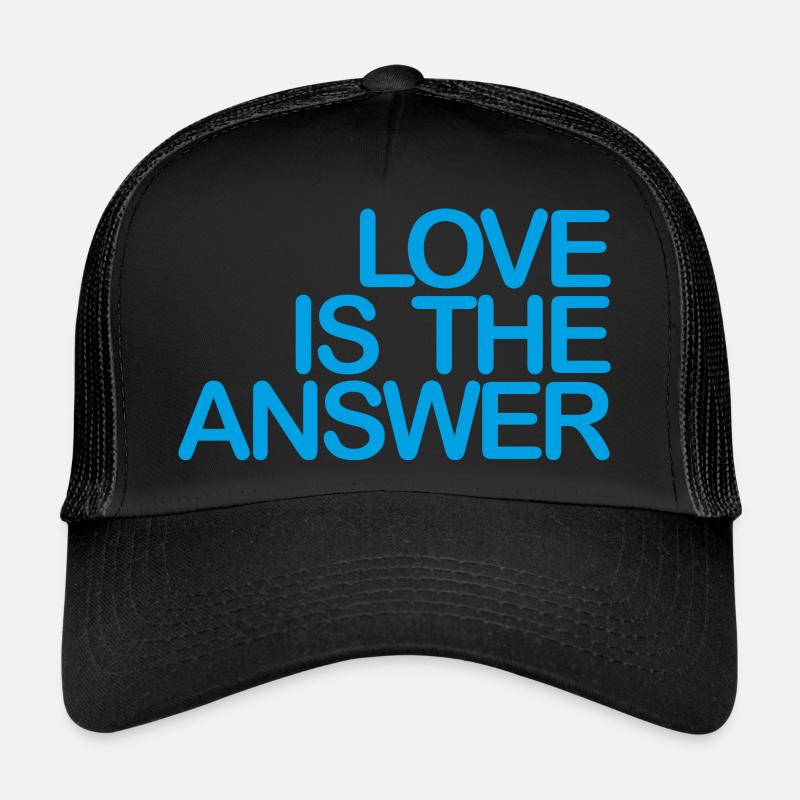 L’AMOUR est la RÉPONSE 03 bleu clair Casquette trucker 