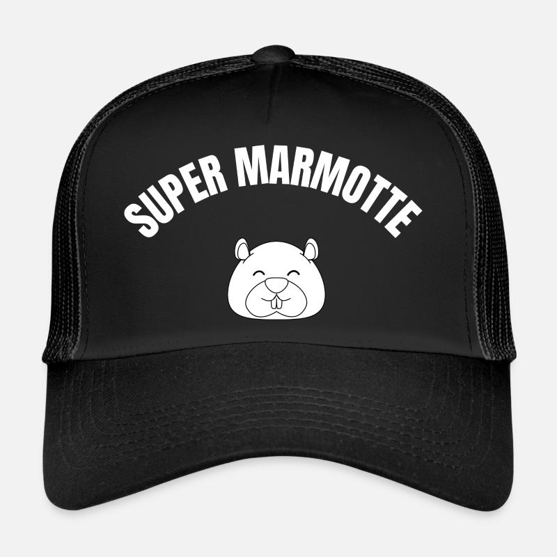 super marmotte - Casquette trucker - noir/noir