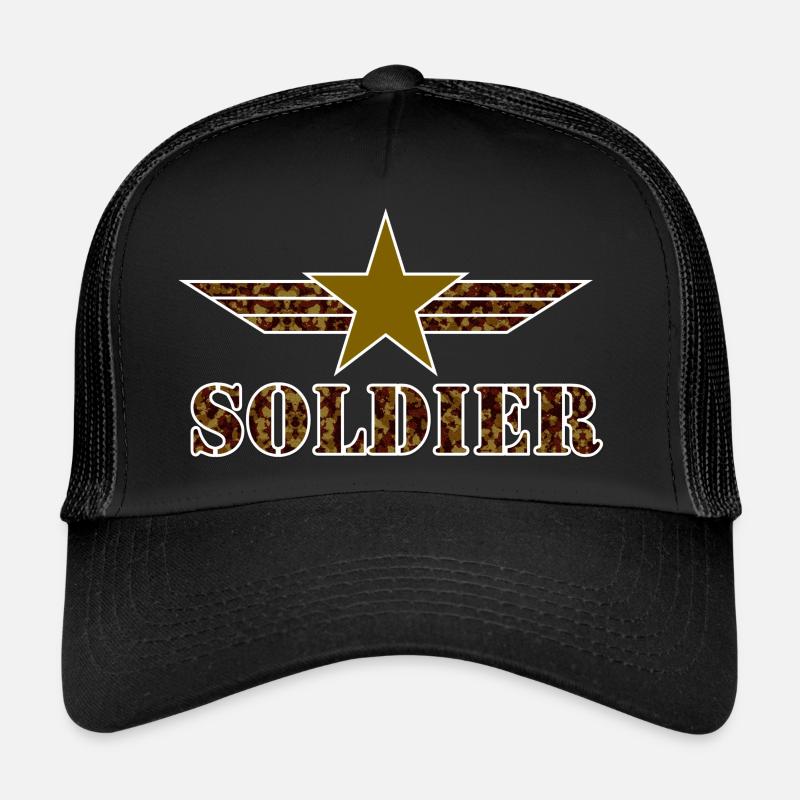 Soldier Camouflage Big Star Trucker Cap