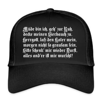 Katergebet - Trucker Cap - Schwarz/Schwarz - Vorne