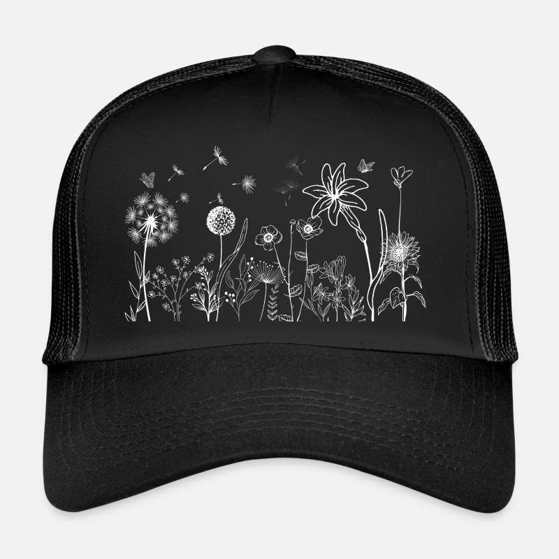 Fleurs minimalistes Casquette trucker 