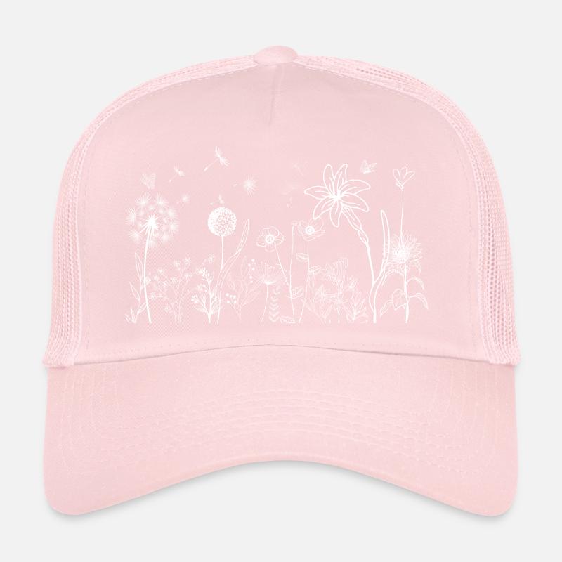 Fleurs minimalistes Casquette trucker 