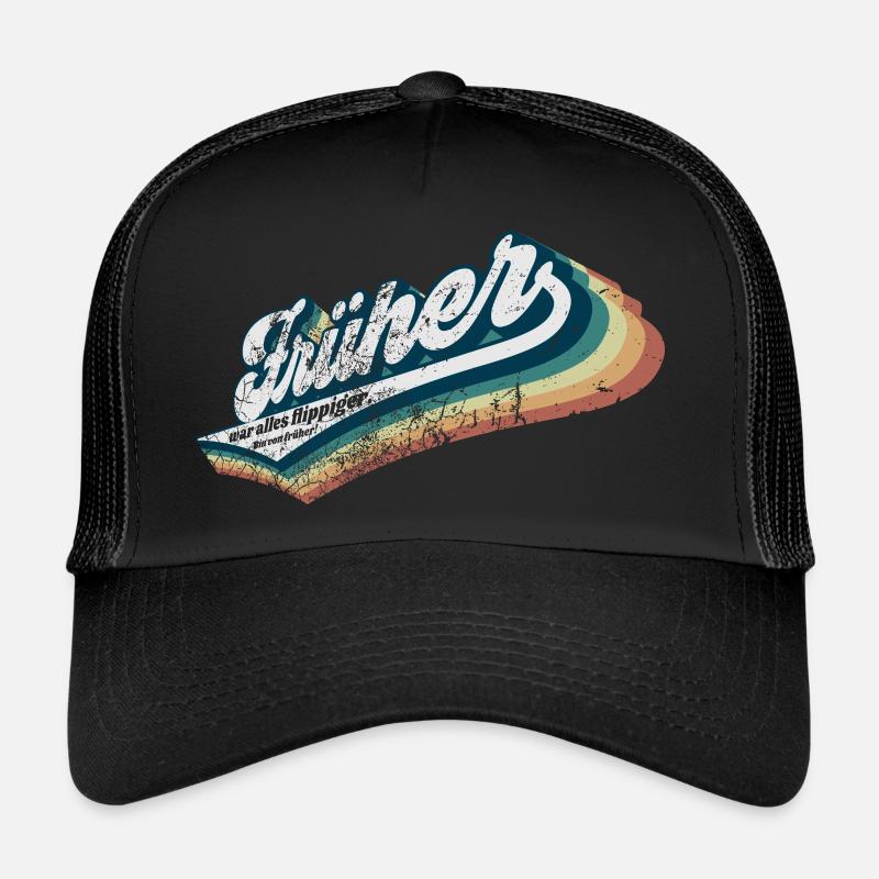 Everything used to be funkier (from-before-edition) - Trucker Cap - black/black