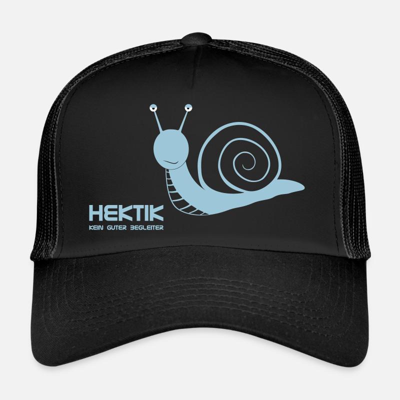 Hektik kein guter Begleiter - Trucker Cap - Schwarz/Schwarz