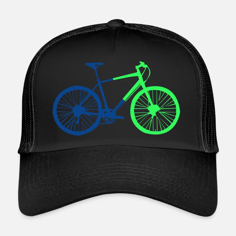 bicycle silhouette 2 - Trucker Cap - Schwarz/Schwarz