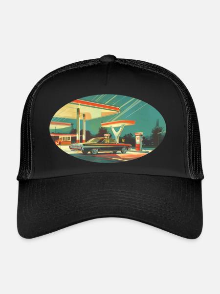 Benzinbrüder Tankstelle - Trucker Cap - Schwarz/Schwarz