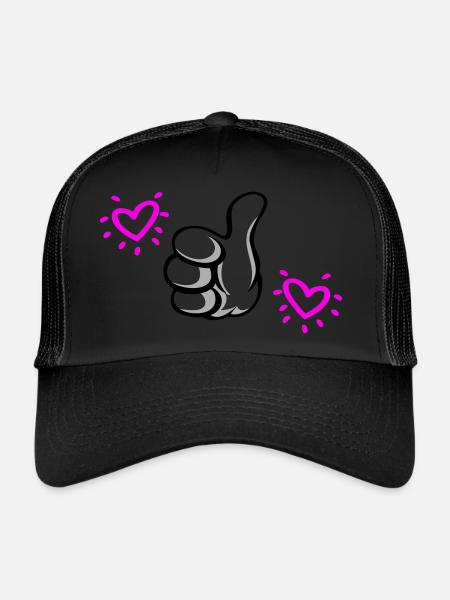 ELUE meilleure maman - Casquette trucker  - noir/noir - Devant