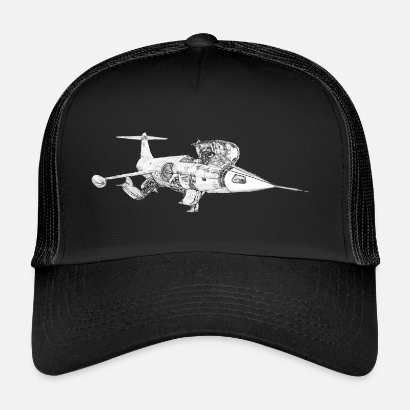 Starfighter black and white Trucker Cap