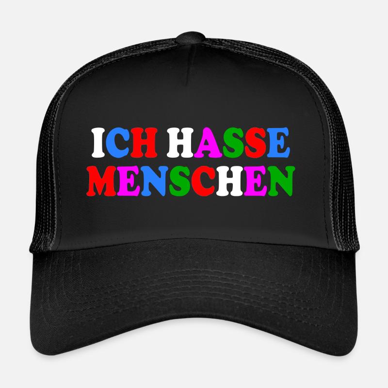 Ich hasse menschen Trucker Cap