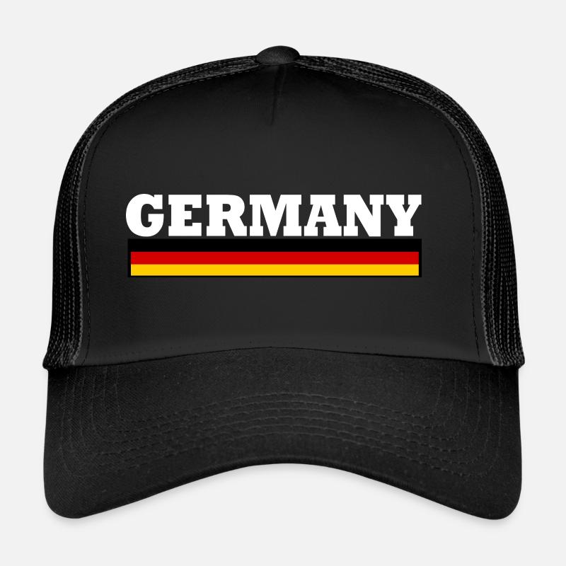 Germany flagge - Trucker Cap - Schwarz/Schwarz